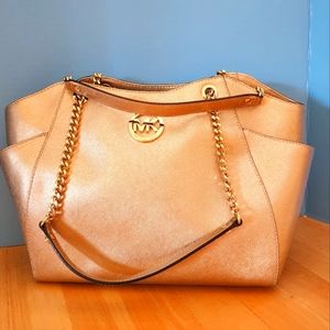 Michael Kors Saffiano Leather Handbag Satchel Tote